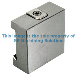 Unhardened holder for mounting in the WEDM system.