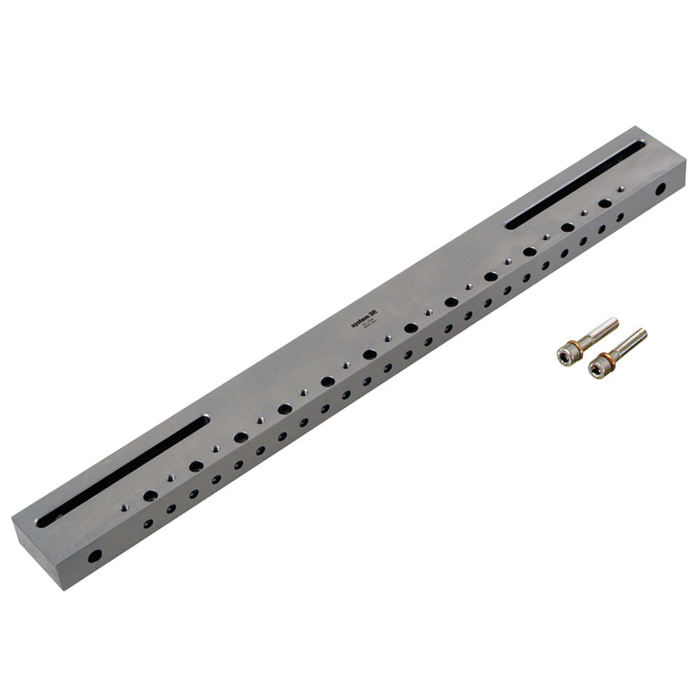Universal ruler for mounting directly on the machine table. Fits machine tables with hole pitch 300-580 mm.