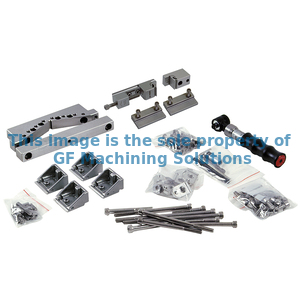 Kit for clamping rectangular, round or thin workpieces.