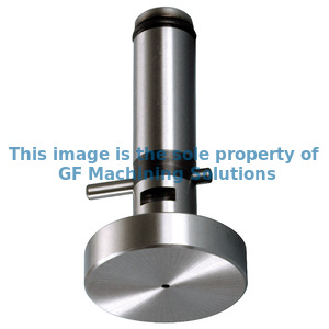 Holder with hardened reference part Ø20 mm and unhardened flange Ø50 mm.