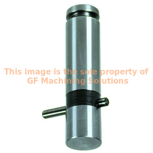 Holder with hardened reference part and unhardened electrode mounting part.