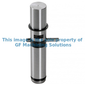 Holder with hardened reference part and unhardened electrode mounting part.