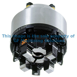 Pneumatic chuck for mounting directly on the machine spindle.
All X/Y/Z references in hardened and ground steel.
Note: When ordering state machine make and type.