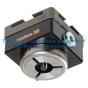 For mounting in the Macro system. Axial locking screw with channel for flushing through the electrode.