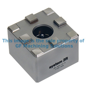 Rust resistant pneumatic chuck for permanent mounting on the machine table.