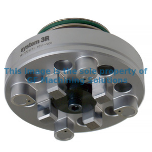 Rust resistant pneumatic chuck for building-in, for example in a fixture, dividing head or B-axis.