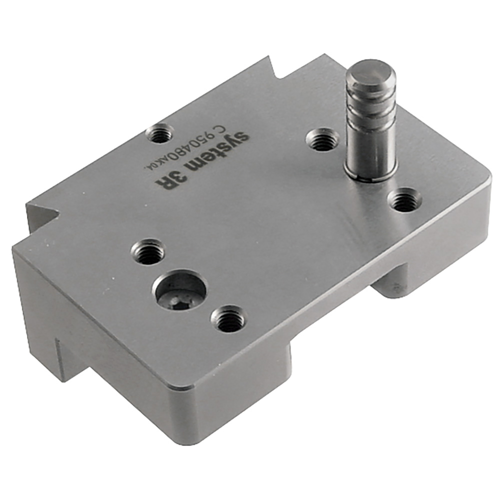 Adapter for System 3R clamping elements with adaptation height 15 / 25 mm; with Unimatic dovetail slide.
