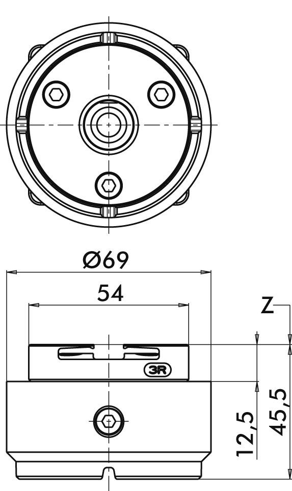 Manual chuck adapter, Macro-GPS70