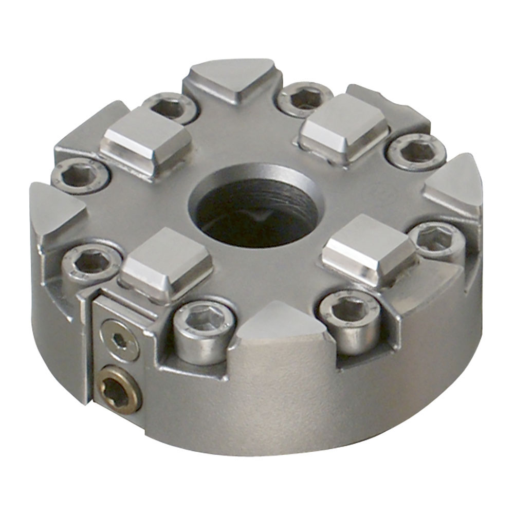 Manual chuck with mounting flange for Macro holder. Designed for permanent mounting.