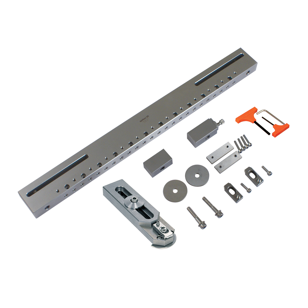 Kit for clamping rectangular workpieces.