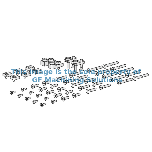 Set of clamping elements for B809500304